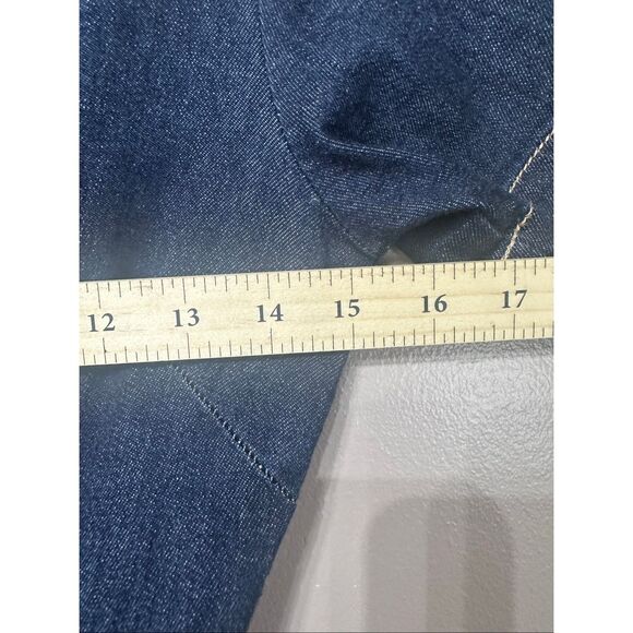 NWOT Draper James Denim Wrap Short Sleeve Fall Dress Women's Small - Picture 8 of 11